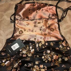 lunar satin mini dress